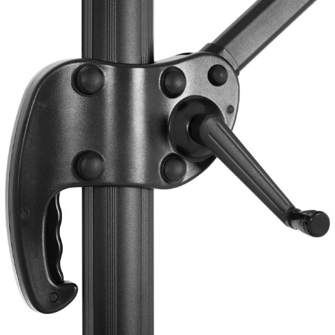 Parasol ogrodowy boczny na wysięgniku kwadratowy 250 x 250 cm pomarańczowy