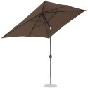 Parasol ogrodowy prostokątny uchylny z korbką 200 x 300 cm brązowy