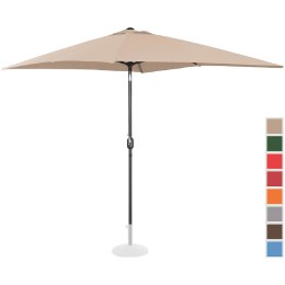 Parasol ogrodowy prostokątny uchylny z korbką 200 x 300 cm kremowy
