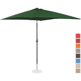 Parasol ogrodowy prostokątny uchylny z korbką 200 x 300 cm zielony