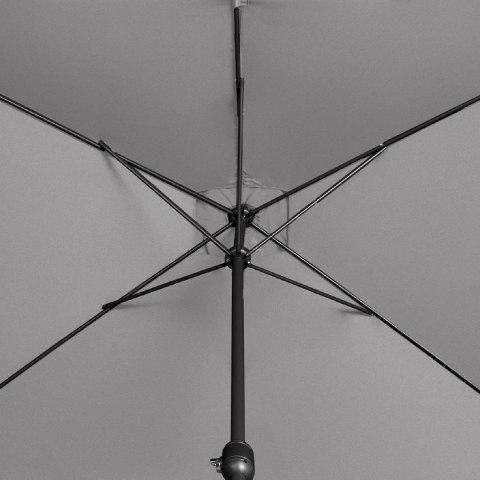 Parasol ogrodowy prostokątny z korbką 200 x 300 cm ciemnoszary