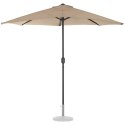 Pół parasol przyścienny na balkon taras półokrągły 270 x 135 cm beżowy
