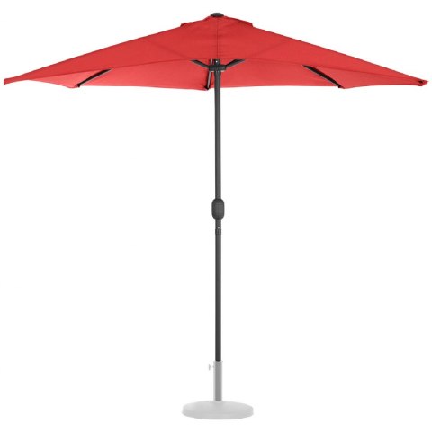 Pół parasol przyścienny na balkon taras półokrągły 270 x 135 cm czerwony