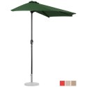 Pół parasol przyścienny na balkon taras półokrągły 270 x 135 cm zielony