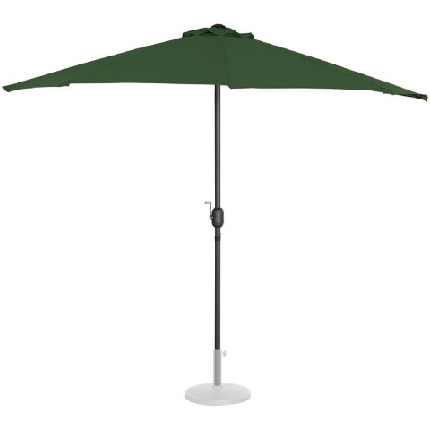 Pół parasol przyścienny na balkon taras półokrągły 270 x 135 cm zielony