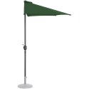 Pół parasol przyścienny na balkon taras półokrągły 270 x 135 cm zielony
