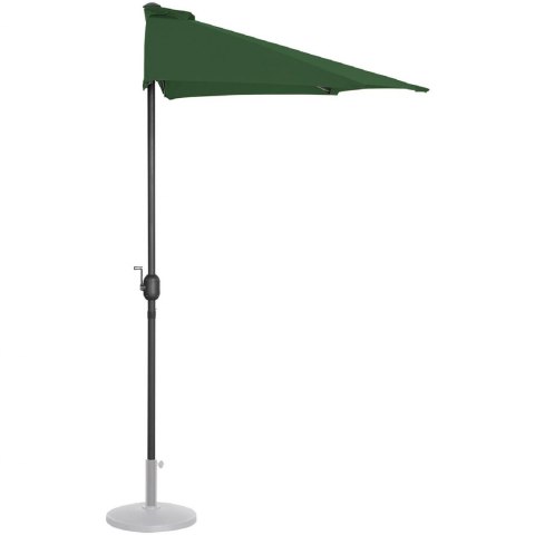 Pół parasol przyścienny na balkon taras półokrągły 270 x 135 cm zielony