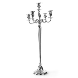 Świecznik 5-ramienny stołowy wys.960 mm stalowy niklowany - Hendi 466124