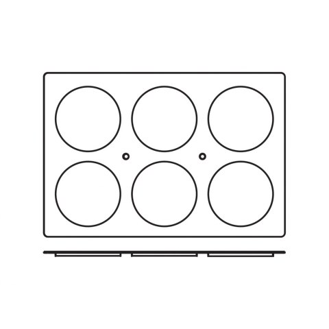 Foremki silikonowe nieprzywierające do pieczenia 6x DISC 600x400mm Hendi 676288