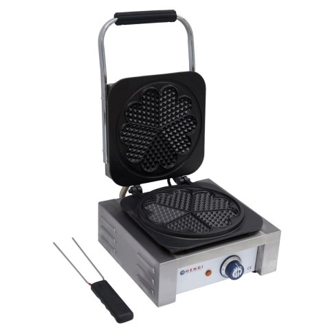 Gofrownica profesjonalna rozeta 5 gofrów serca śr. 215mm 2200W