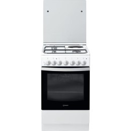 INDESIT Cooker IS5M5PCW/E Hob type 3 Gas + 1 Electric, Oven type Electric, White, Width 50 cm, Grilling, 59 L, Depth 60 cm