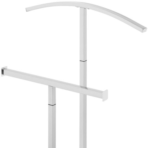 Stojak wieszak na ubrania garnitur 2 ramiona wolnostojący podłogowy STALOWY