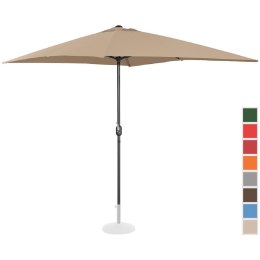 Parasol ogrodowy prostokątny z korbką 200 x 300 cm beżowy