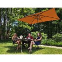 Parasol ogrodowy prostokątny z korbką 200 x 300 cm pomarańczowy