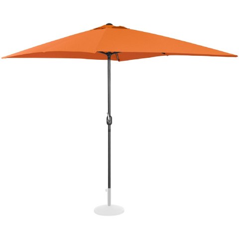 Parasol ogrodowy prostokątny z korbką 200 x 300 cm pomarańczowy