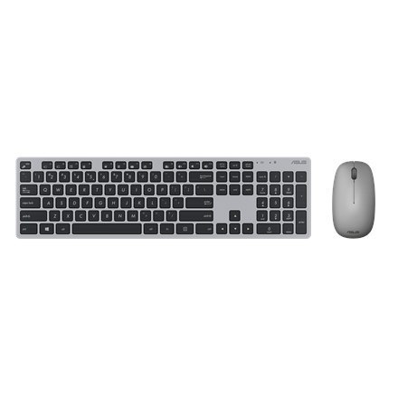 Asus W5000 Keyboard and Mouse Set, Wireless, Keyboard layout Russian, Grey, Wireless connection Mouse: USB, Mouse included, 460