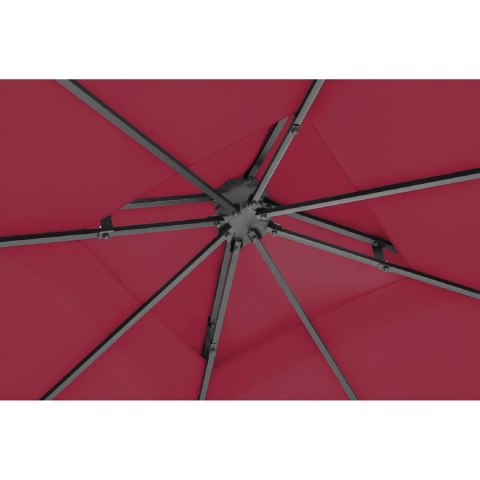 Pawilon ogrodowy altana z ornamentem składana 3 x 3 x 2.6 m czerwone wino