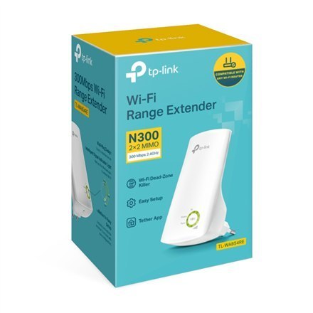 TP-LINK | TL-WA854RE | Extender | 802.11n | 2.4 GHz | Mbit/s | 300 Mbit/s | Porty Ethernet LAN (RJ-45) | MU-MiMO Nie | Brak PoE 