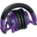 Audio Technica Wired Over-Ear Headphones ATH-M50xPB Over-ear, 3.5mm TRS Plug and 1/4" Screw-On Adapter, Purple/Black