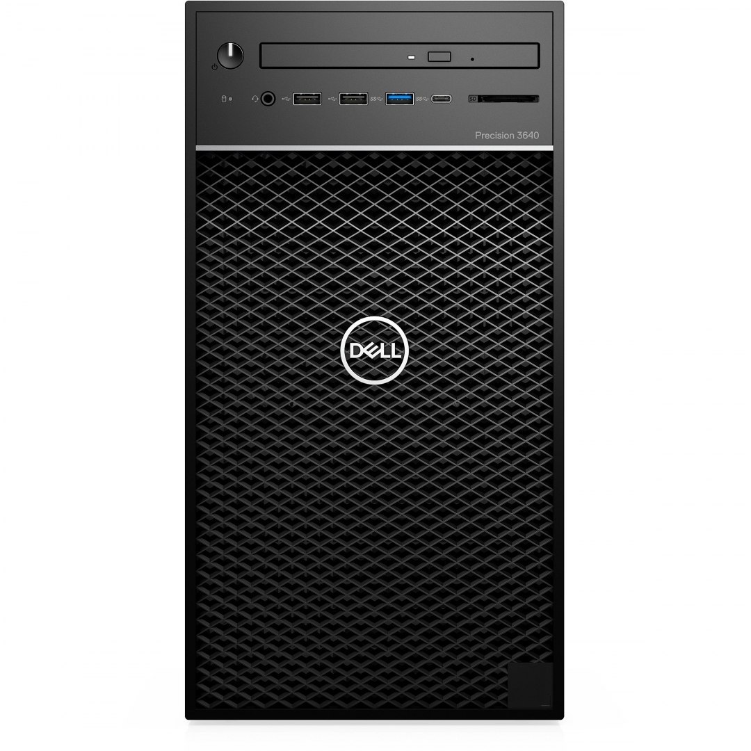 Dell Precision 3640 Desktop, Tower, Intel Core i9, i9-10900, Internal memory 16 GB, DDR4, SSD 512 GB, NVIDIA Quadro P2200, No Op