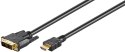 Goobay | MMK 630-0200 G | Męski | 18+1 pin cyfrowy DVI (Single-Link) | Męski | 19 pin HDMI Typ A | 2 m