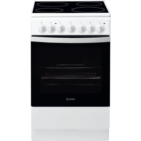 INDESIT | Kuchenka | IS5V4PHW/E | Typ płyty Vitroceramic | Typ piekarnika Electric | Biały | Szerokość 50 cm | Grillowanie | Głę