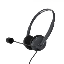 Energy Sistem Headset Office 2 Anthracite, nauszne, wtyczka 3,5 mm, chowany mikrofon na wysięgniku. Energy Sistem | Headset Offi