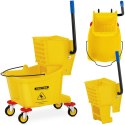 Wózek do sprzątania z wyciskarką prasą do mopa pojemnik 24 l