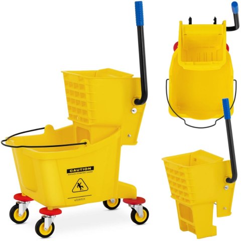 Wózek do sprzątania z wyciskarką prasą do mopa pojemnik 24 l
