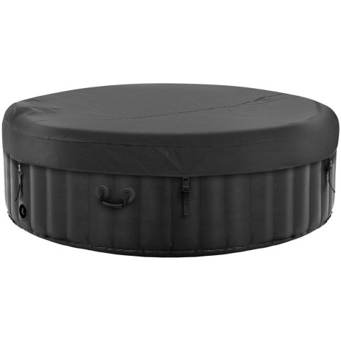 Jacuzzi ogrodowe dmuchane z masażem 6 osobowe 42C 1000 l czarne