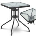 Stolik balkonowy kawowy ogrodowy szklany kwadratowy 60x60 cm