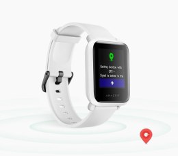 Amazfit Smart Watch Bip S GPS (satellite), TFT LCD, Touchscreen, Heart rate monitor, Waterproof, Bluetooth, White Rock