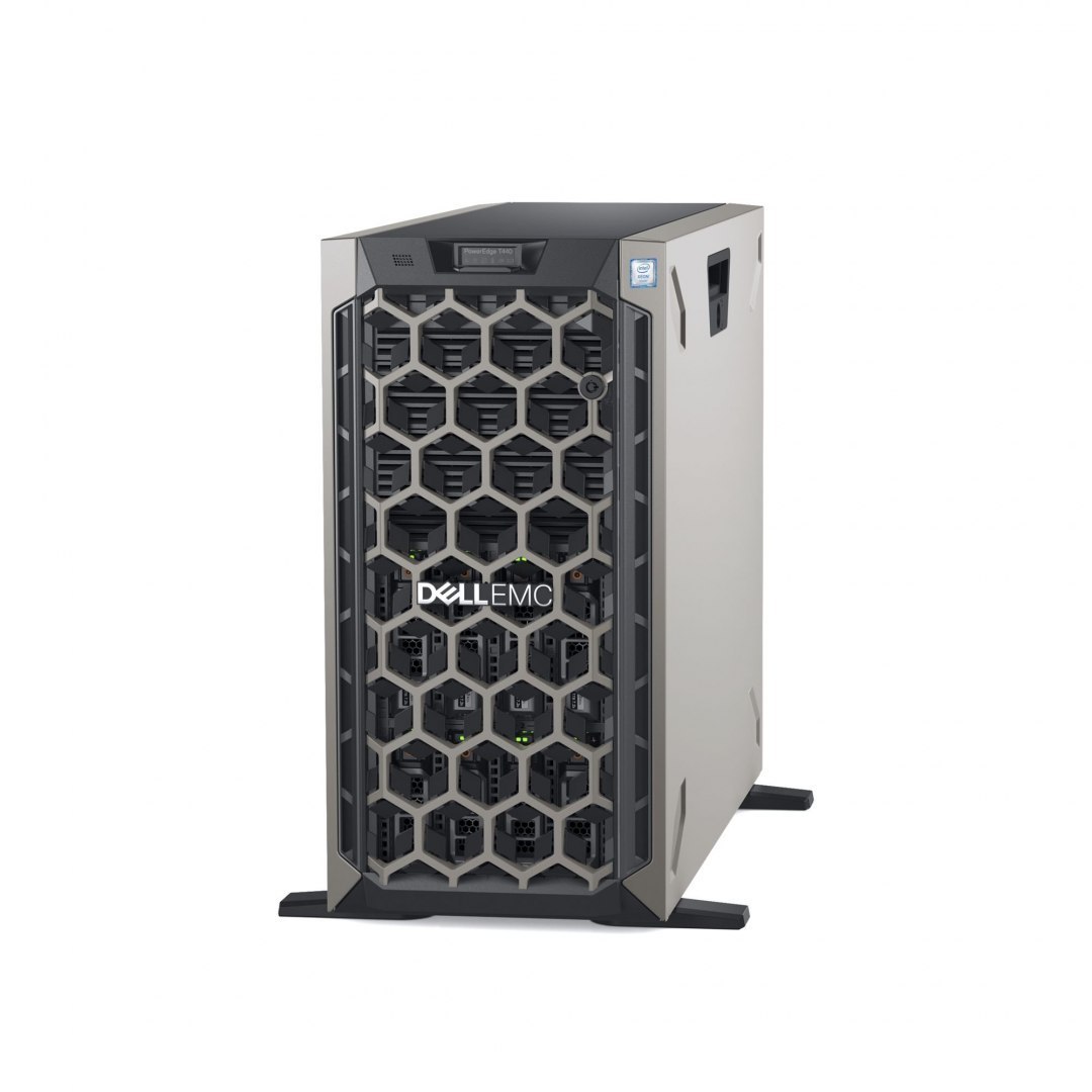 Dell PowerEdge T440 Tower, Intel Xeon, Silver 1x4214, 2.2 GHz, 16.5 MB, 24T, 12C, RDIMM DDR4, 2666 MHz, No RAM, No HDD, Up to 8