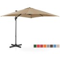 Parasol ogrodowy boczny na wysięgniku kwadratowy 250 x 250 cm beżowy