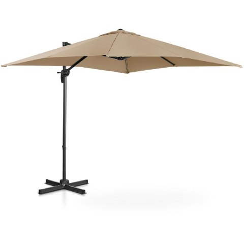 Parasol ogrodowy boczny na wysięgniku kwadratowy 250 x 250 cm beżowy
