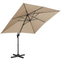 Parasol ogrodowy boczny na wysięgniku kwadratowy 250 x 250 cm beżowy