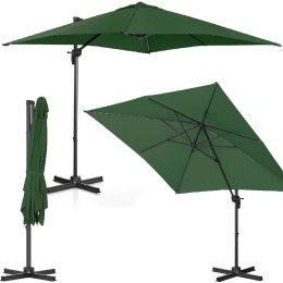 Parasol ogrodowy boczny na wysięgniku kwadratowy 250 x 250 cm zielony