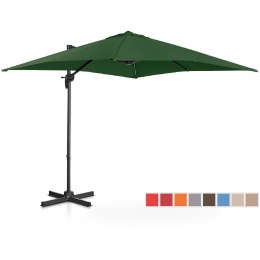 Parasol ogrodowy boczny na wysięgniku kwadratowy 250 x 250 cm zielony