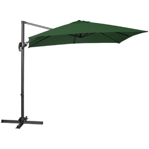 Parasol ogrodowy boczny na wysięgniku kwadratowy 250 x 250 cm zielony