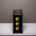 Corsair | Obudowa Mid-Tower ATX ze szkłem hartowanym | iCUE 4000X RGB | Okno boczne | Mid-Tower | Czarny | Zasilacz w zestawie N