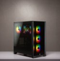 Corsair | Obudowa Mid-Tower ATX ze szkłem hartowanym | iCUE 4000X RGB | Okno boczne | Mid-Tower | Czarny | Zasilacz w zestawie N