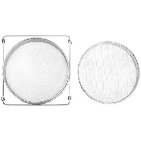 Sito cedzidło do miodu okrągłe podwójne ze stali nierdzewnej śr. 24 cm