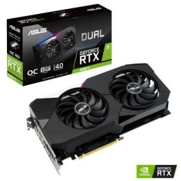 Asus DUAL-RTX3060TI-O8G NVIDIA, 8 GB, GeForce RTX 3060 TI, GDDR6, PCI Express 4.0, Cooling type 2x Fans, Processor frequency 174