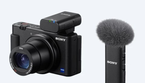 Sony | Bezprzewodowy mikrofon Bluetooth | ECM-W2BT | Wielokierunkowy; Wyraźna, cyfrowa transmisja bez użycia kabli; Wysokiej jak