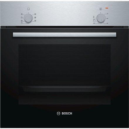 Bosch Oven HBF010BR2S 66 L, Built-in, Rotary knobs, Height 59.5 cm, Width 59.4 cm, Stainless steel/Black