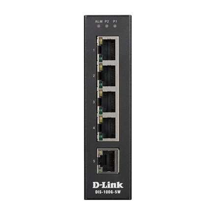 D-Link Switch DIS-100G-5W Unmanaged, Desktop, 1 Gbps (RJ-45) ports quantity 5