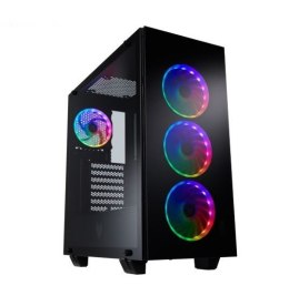 Fortron CMT510 PLUS Side window, Black, ATX, Built-in 4 x RGB 120mm LED fans, Power supply included No