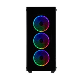 Fortron CMT510 PLUS Side window, Black, ATX, Built-in 4 x RGB 120mm LED fans, Power supply included No