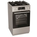 Gorenje Cooker KC5355XV Hob type Gas, Oven type Electric, Inox, Width 50 cm, Electronic ignition, Grilling, LED, 70 L, Depth 60