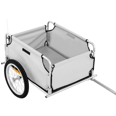 Przyczepka rowerowa towarowa składana z plandeką do 50 kg